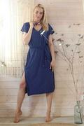 Sukienki - Bawełniana dłuższa sukienka damska Homewear LHD 131 - miniaturka - grafika 1