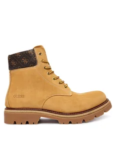 Guess Trapery FMFSIR LEA10 Beżowy - Botki męskie - miniaturka - grafika 1