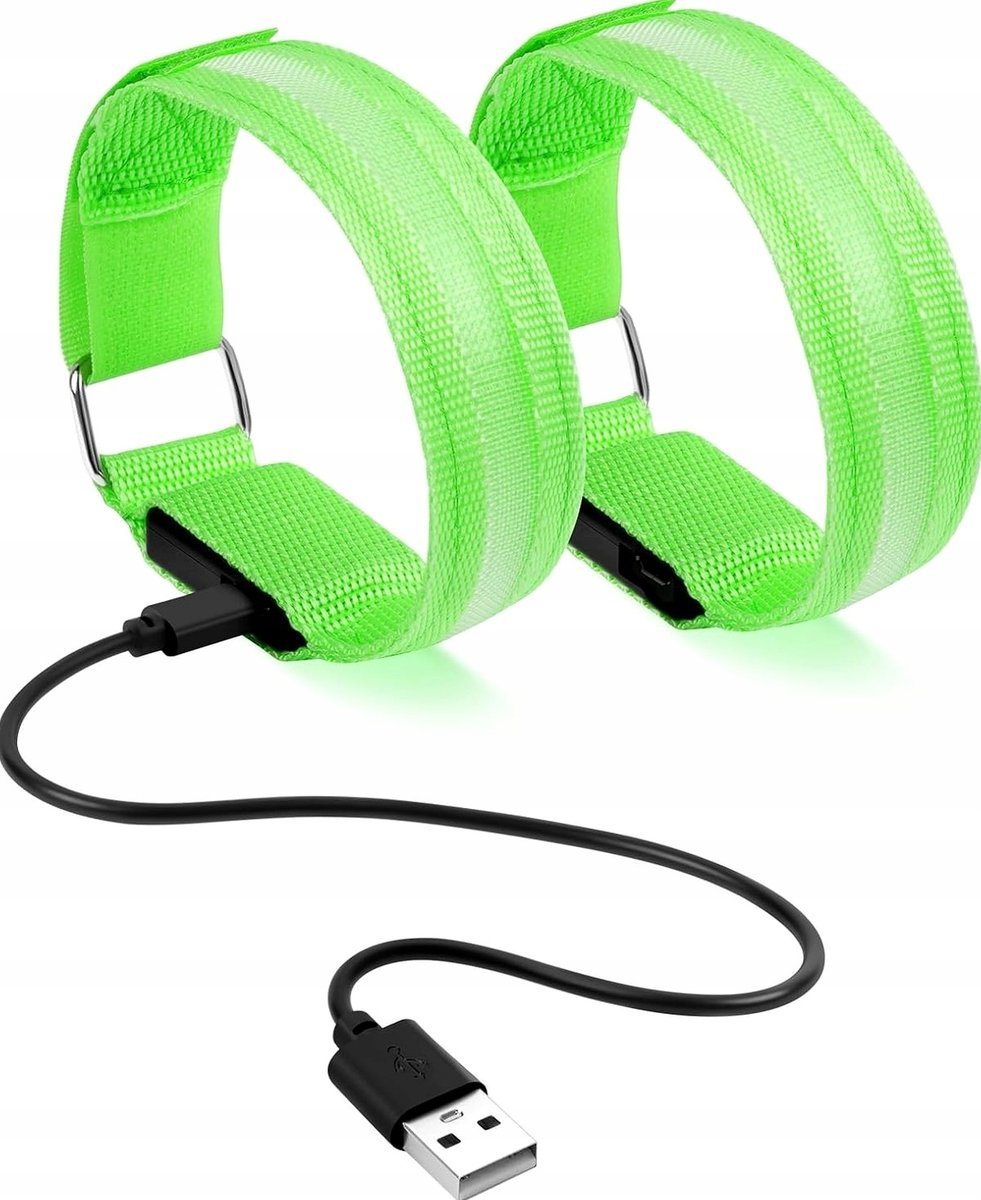 Opaska odblaskowa led 29cm 2szt świecąca migająca do biegania sportu