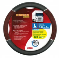 Akcesoria motoryzacyjne - Pokrowiec kierownicy czarno drewniany 46 48 Tir - miniaturka - grafika 1