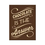 Dekoracje domu - Art Nostalgic 14312 Word Up Chocolate IS The Answer Magnet, 8 x 6 cm 14312 - miniaturka - grafika 1