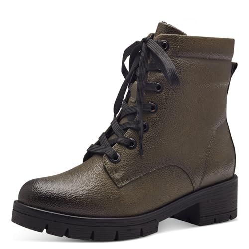Jana Damskie sztyblety Lace Boot Heel 8-25263-43, oliwkowy, 38 EU Weit