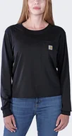 Koszulki i topy damskie - Koszulka z Długim Rękawem Carhartt Light Black - miniaturka - grafika 1