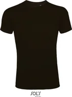 Koszulki męskie - SOLS T-shirt męski Slim Fit 00580 Czarny Głęboka czerń XXL - miniaturka - grafika 1