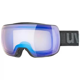 Uvex Compact V Black Mat Variomatic Blue Mirror 19/20 - Gogle narciarskie - miniaturka - grafika 1