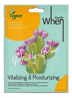 Maseczki do twarzy - When, Simply Vegan, Maseczka na twarz w płacie witalizująco-nawilżająca, Prickly Pear, 23ml - miniaturka - grafika 1