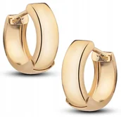 Kolczyki - PIĘKNE ZŁOTE OKRĄGŁE KLASYCZNE KOLCZYKI KÓŁKA OPONKI II 14KT 585 - miniaturka - grafika 1