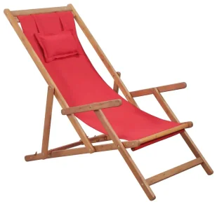 Elior Czerwony składany leżak plażowy R3-K54 - Leżaki ogrodowe Elior Czerwony składany leżak plażowy R3-K54 - Leżaki ogrodowe - miniaturka - grafika 1