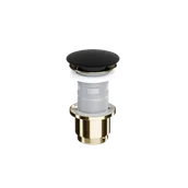 Korki do umywalek - Excellent Korek klik-klak umywalkowo-bidetowy, złoty połysk, czarna pokrywa - miniaturka - grafika 1