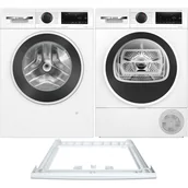 Zestawy AGD - Zestaw AGD Bosch Serie 6 Pralka WGG254ZGPL 10kg + Suszarka WQG233DGPL 8kg + Łącznik WTZ27410 - miniaturka - grafika 1