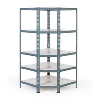 Szafy i regały magazynowe - Narożny regał półkowy, 1800 x 900 x 600 mm, nośność 175 kg - miniaturka - grafika 1