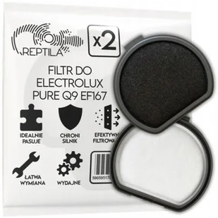 2x Filtry EF167 do odkurzacza Elektrolux Pure Q9 - Filtry do odkurzaczy - miniaturka - grafika 1