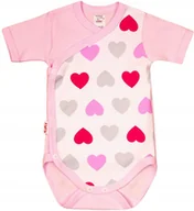 Body dla niemowląt - Body KOPERTOWE K/R SERCA DUŻE r 74 KLEKLE - miniaturka - grafika 1