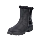 Botki damskie - Rieker Damskie sztyblety 76061, czarne, 37 EU szerokie, czarny, 37 EU Weit - miniaturka - grafika 1