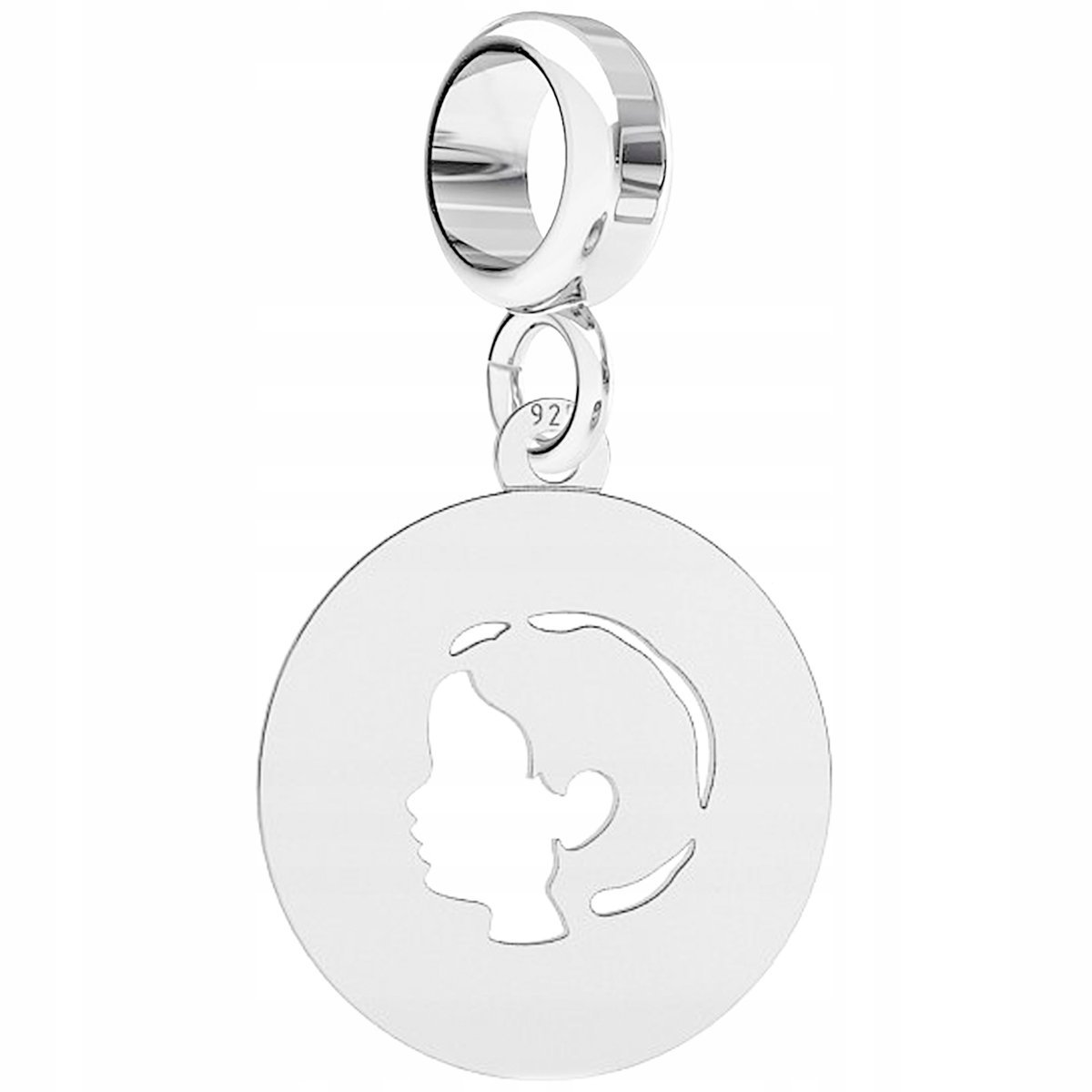 Charms Srebrny Chłopczyk Chłopiec Blaszka z Chłopcem Dziecko Syn SREBRO 925