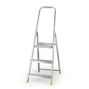 ALVE Jednostronne schodki aluminiowe EUROSTYL, 1x3 szczeble, wysokość 0,55 m 558028 - Drabiny - miniaturka - grafika 1