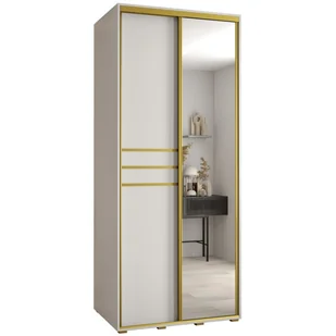 Szafa przesuwna z lustrem wysoka Davos 11 120 głębokość 60 cm wysokość 235,2 cm - Szafy - miniaturka - grafika 1