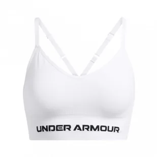 Damski biustonosz treningowy Under Armour Vanish Seamless Low Bra - biały - UNDER ARMOUR - Bielizna sportowa damska - miniaturka - grafika 1