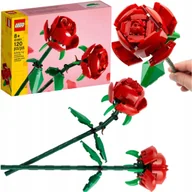 Klocki - ZESTAW KWIATÓW LEGO PREZENT WALENTYNKOWY KOMPLET CZERWONYCH RÓŻ 120szt - miniaturka - grafika 1
