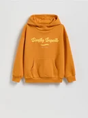 Bluzy dla chłopców - Reserved - Bawełniana bluza oversize - pomarańczowy - miniaturka - grafika 1