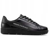 Buty sportowe męskie - Buty Męskie Armani Exchange XUX082-XV262-K001 Ax Sneaker Czarne 45 - miniaturka - grafika 1