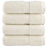 Ręczniki - vidaXL Ręczniczki premium SOLUND, 4 szt., kremowe, 30x50 cm, 600 g/cm² - miniaturka - grafika 1