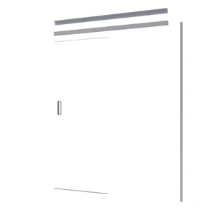 Sensea Profile drzwi przesuwnych prysznicowych chromowane szczotkowane Neo 160x200 cm - Akcesoria do armatury i ceramiki - miniaturka - grafika 1