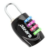 Kłódki - KŁÓDKA HI-TEC KETTE LOCK 38946-BLACK – Czarny - miniaturka - grafika 1
