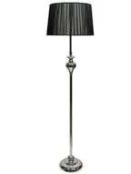 Lampy stojące - Czarna lampa stojąca z dekoracyjną stalową podstawą - 3X V165 P5-R58 - miniaturka - grafika 1