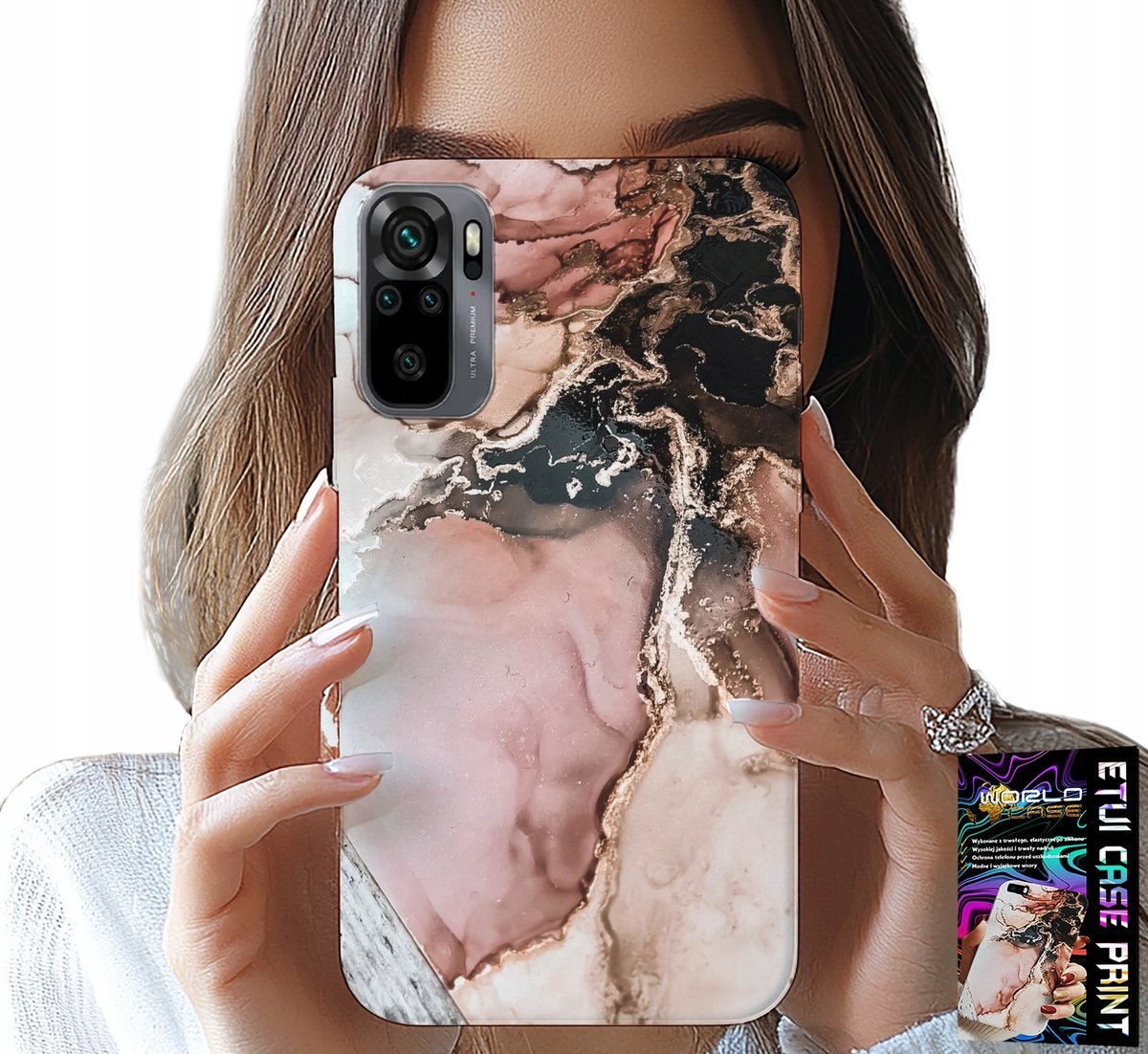 ETUI DO XIAOMI NOTE 10 / 10S - ELEGANCKI MARMUREK MODNE WZORY + SZKŁO