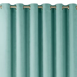 Zasłona MILANA kolor turkusowy styl klasyczny złote przelotki metalowe złote szenila 220x270 homede - CURT/HOM/MILANA/CHENILLE/E - Zasłony - miniaturka - grafika 1