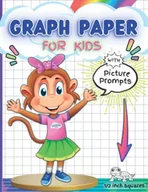 Książki edukacyjne - Graph Paper for Kids: 1/2 Inch Squares, Math Grid Paper with Picture Prompts for Elementary School and Homeschool Students, FUN! - miniaturka - grafika 1