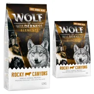 Sucha karma dla psów - Wolf of Wilderness karma sucha dla psa, 14 kg - "Rocky Canyons", wołowina z wolnego wybiegu - bez zbóż - miniaturka - grafika 1
