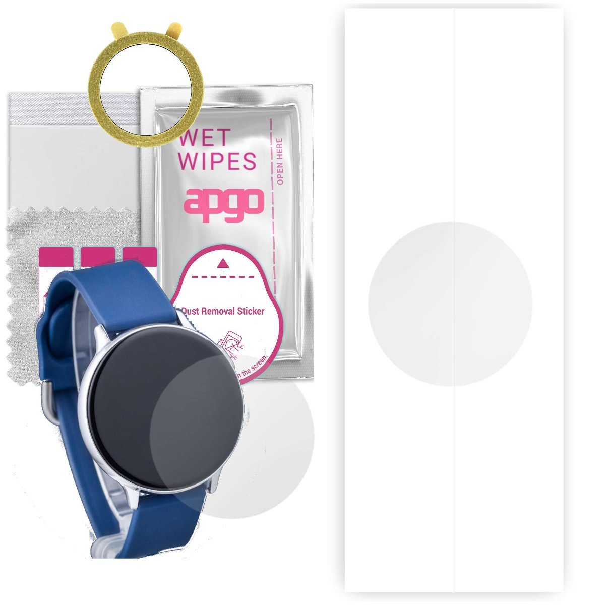 1x Folia hydrożelowa do Pacific Blue PC00131 - apgo Smartwatch Hydrogel Protection Ochrona na ekran smartwatcha