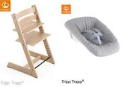 Krzesełka do karmienia - Krzesełko Stokke Tripp Trapp Oak Natural + Newborn set GREY - miniaturka - grafika 1