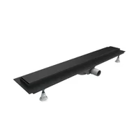 Odpływy liniowe - Odpływ Liniowy Senti Blanca czarny z rusztem pełnym 60X8X7 KMSL60CBL - miniaturka - grafika 1