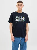 Koszulki męskie - Jack & Jones Koszulka "Jjgeplas" w kolorze granatowym - miniaturka - grafika 1