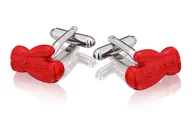 Spinki do mankietów i krawatów - Spinki do mankietów Boks czerwona PS-925 - miniaturka - grafika 1