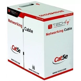 Techly Kabel instalacyjny TechlyPro skrętka Cat5e F/UTP drut CCA zewnętrzna 305m czarna ITP8-RIS-0305LO SPTCOKKF3010 - Kable miedziane - miniaturka - grafika 2