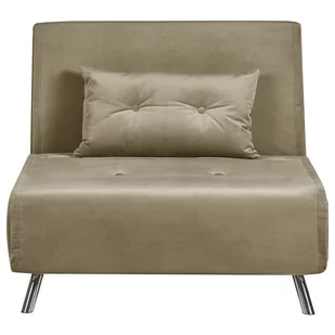 Sofa rozkładana welurowa jednoosobowa zielona oliwkowa FARRIS - Sofy i kanapy - miniaturka - grafika 1