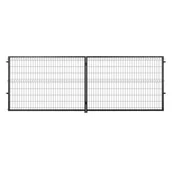 Bramy garażowe - NATERIAL Brama dwuskrzydłowa Modus 5x1.7 m czarna - miniaturka - grafika 1