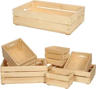 Pojemniki przemysłowe - Wamar-Sosenka Drewniana Skrzynia 16,5x60x40 cm Naturalna Surowa Szlifowana Drewno sosnowe 37 litrów - miniaturka - grafika 1