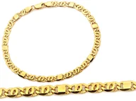 Bransolety męskie - Masywna złota bransoletka 585 gruba męska żółte złoto 14k - miniaturka - grafika 1
