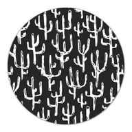 Deski do krojenia - Szklana podstawka Białe rysowane kaktusy fi40 cm, Coloray - miniaturka - grafika 1