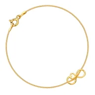 Bransoletki - MYNESS Bransoletka z nieskończoność z sercem /1802/ - miniaturka - grafika 1