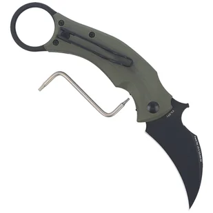 Nóż składany FOX Karambit Black Bird by Bastinelli G10 OD Green, Black Idroglider (FX-591 OD) - Noże - miniaturka - grafika 3
