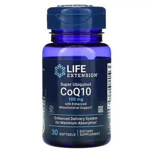 Life Extension - Super Ubiquinol CoQ10 ze Wzmocnionym Wsparciem dla Mitochondriów, 100 mg, 30 kapsułek miękkich - Witaminy i minerały - miniaturka - grafika 1