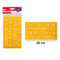 Przybory szkolne - Szablon do liter i cyfr o wysokości 2 cm - miniaturka - grafika 1
