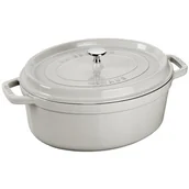 Garnki - Staub Garnek żeliwny owalny La Cocotte 5,5 L biała trufla 40501-416-0 - miniaturka - grafika 1