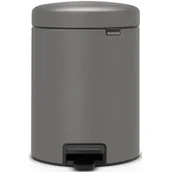 Kosze na śmieci - Brabantia Kosz na śmieci pedałowy NewIcon 5l mineral concrete grey 126284 - miniaturka - grafika 1